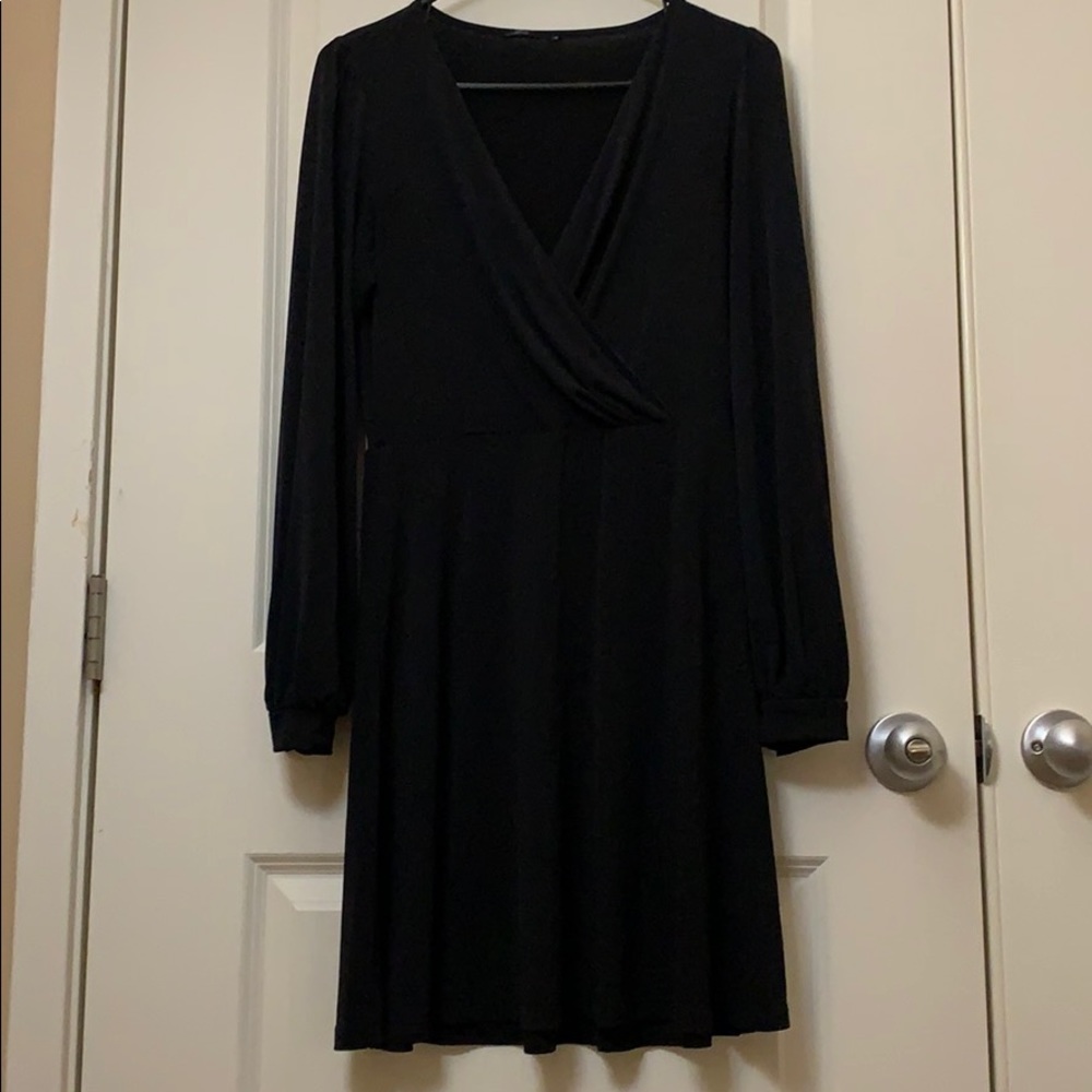 Long sleeve black dress